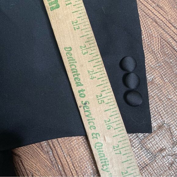 Burberrys Mens Blazer Jacket Black Wool One Button Tuxedo Wedding Sport Coat 44L - Picture 8 of 13